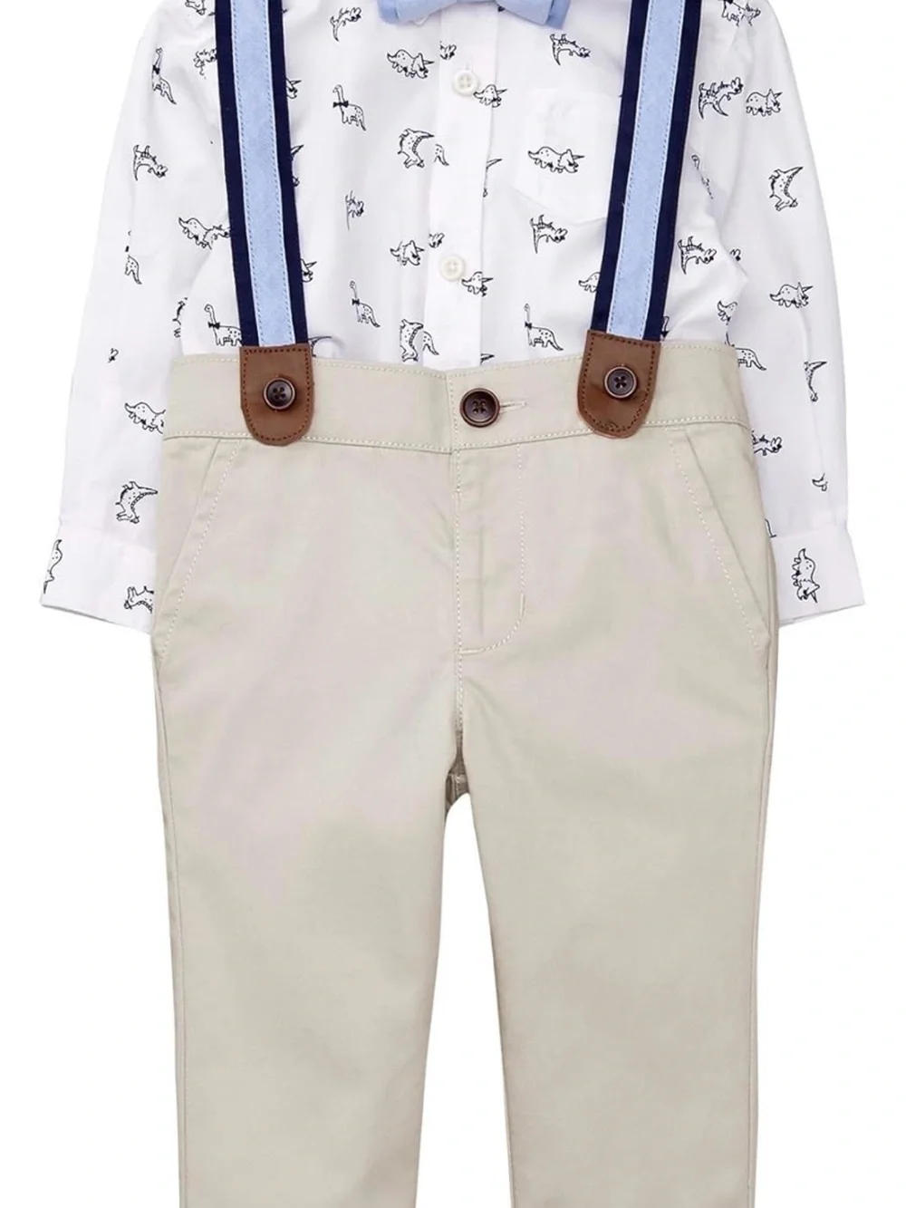 Gymboree Dressy Outfit Set 12-18M | Suspenders & Button Front Bodysuit